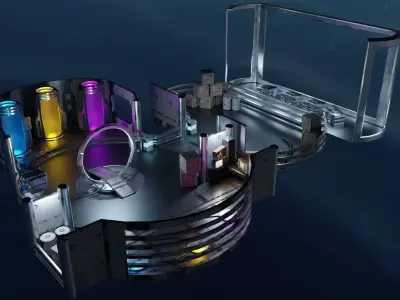 Sci-fi Hideout Low-poly 3D model