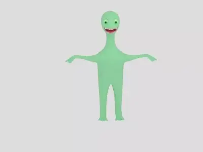 Character Alien Cartoon Low-poly 3D model
