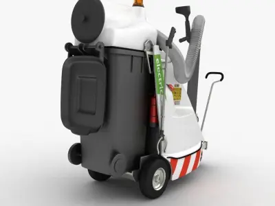 Electric Vacuum for Urban and Industrial Waste Low-poly 3D model