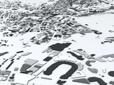 Monaco Streets and Buildings 3D model