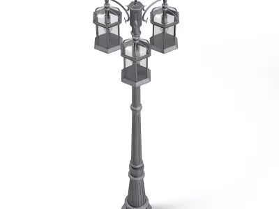 Triple Park Lantern 3D Model 3D model
