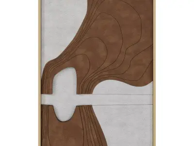 3D Textured Painting 3D Texture Wall Art 3D model