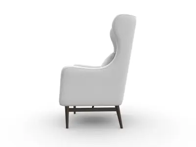 Furniture Wingback Chairs Scandinavian modelryrr Low-poly 3D model