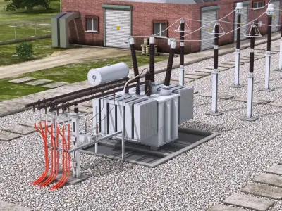  Realistic Electrical Substation 1 