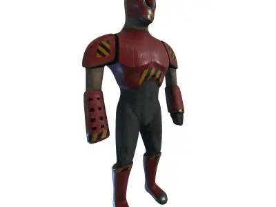 Cyborg Knight  Rigged and Animated Low Poly RPG or FPS Character Low-poly 3D model