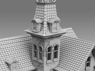 An old European house 3D print model
