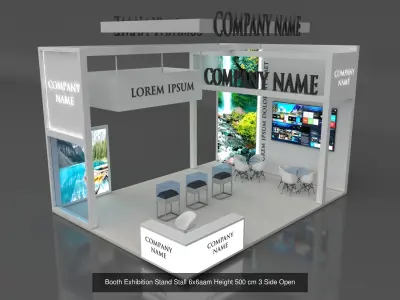 10 Exhibition Stand Stall Booth 3D model 3D Model Collection 3D Model Pack