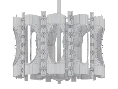 Twilight 4 gold and pendant light fixture 3D model