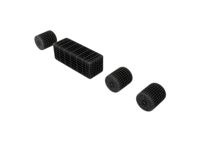 Morse Code L v1 001 Low-poly 3D model