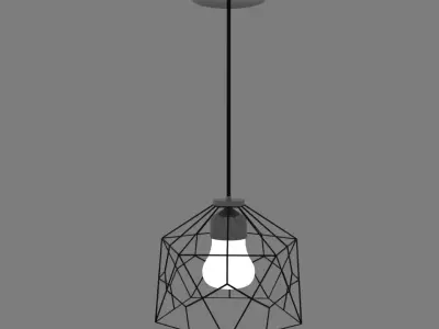 Modern Geometric Hanging Lamp 3D Model Free 3D model
