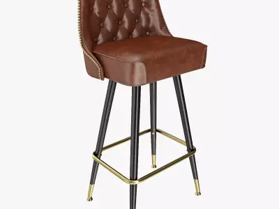 Bar Stool Leather 3D model