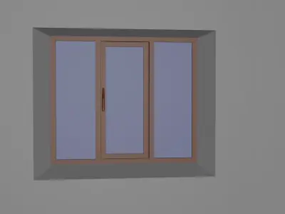 Window on wall Free low-poly 3D model