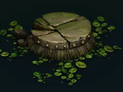 odel - Kapu Buddha Trail Forest Little Lotus Block 3D model