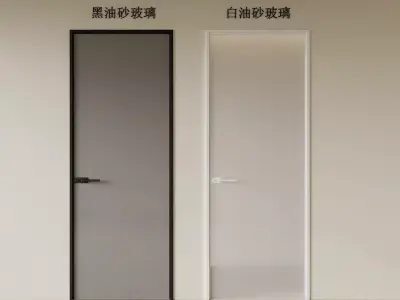 door glass-door Bathroom-door toilet-door 3D model
