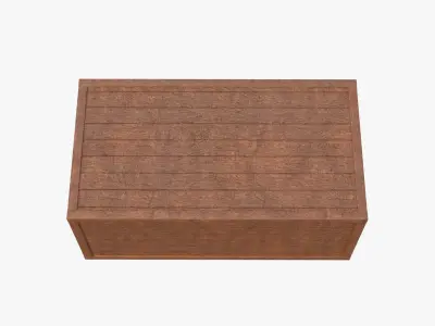 Crate wooden box 3D model