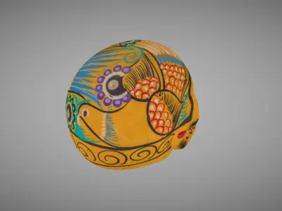 Sugar Skull Low-poly 3D model