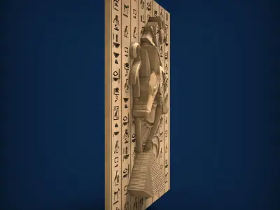 Carved panel painting STL 3D model 35