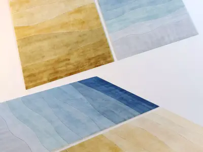 Carpet three different rugs 3D model