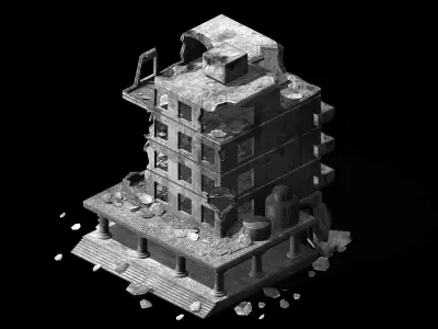 Different dimension - architecture - ruins 06 3D model