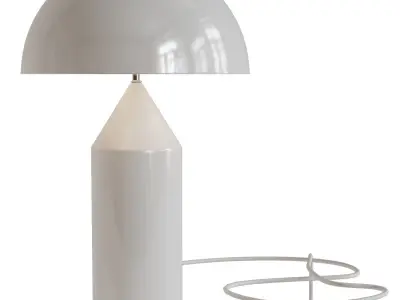 Mid Century Mushroom Table Lamp 3D model