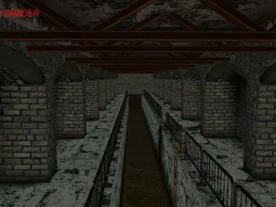 Dirty Sewer  Low-poly 3D model