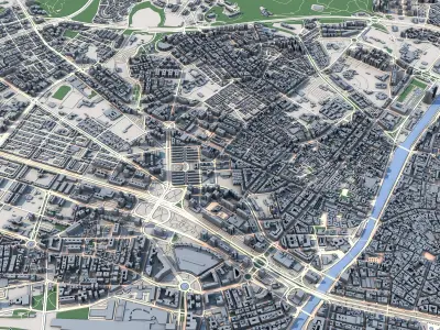 Malaga City Spain 3D model