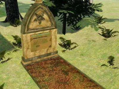 Grave 02 Free low-poly 3D model