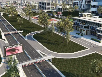 Ultra Mega City High Detail Low Poly Low-poly 3D model