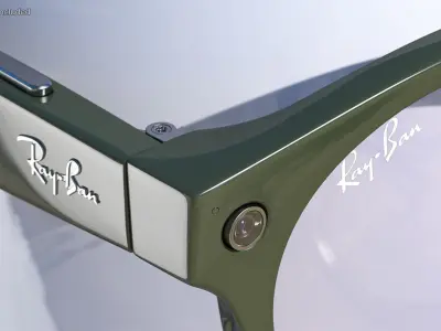 Ray Ban Stories Round Smart Glasses Green 3D model