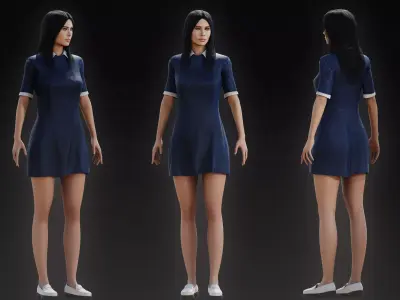 Megan Fox from Subservience Low-poly 3D model