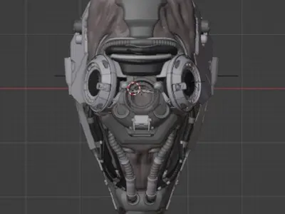 hard surface robot  Low-poly 3D model
