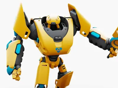 BATTLE DROID PHOVOSH  RIGGED 3D model