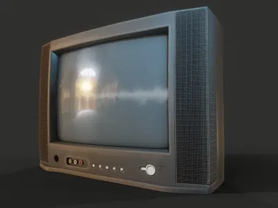 90s Retro Television game Ready Model Low-poly 3D model