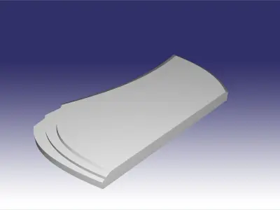 headstone wave feathers 3D model