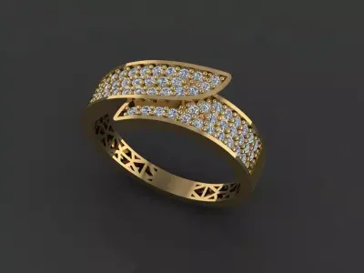 Women Wedding Engagement Ring 61 3D print model