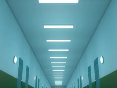 Squid Game Appartment Corridor 3D model