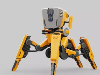 DROID BATTLE ECHO rigged 3D model