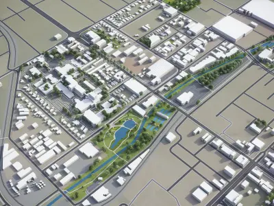 Toowoomba Low-poly 3D model