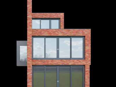 Brick Wall House by 123DV Free 3D model