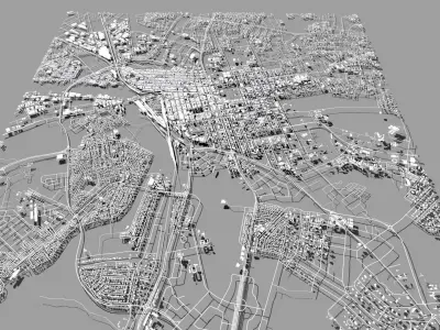 Cityscape Harare Zimbabwe 3D model