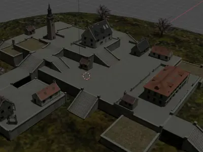 Free Fire Clock Tower Model Low-poly 3D model