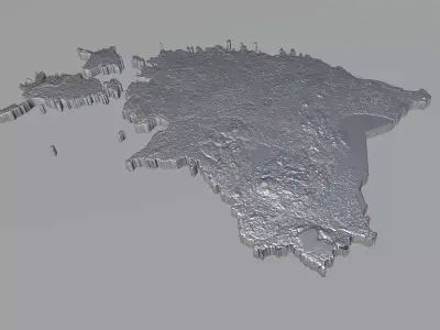 Estonia Country Terrain 3D model