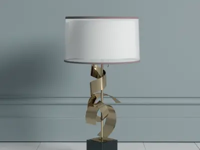 John Richard Brass Curls Lamp 3D model