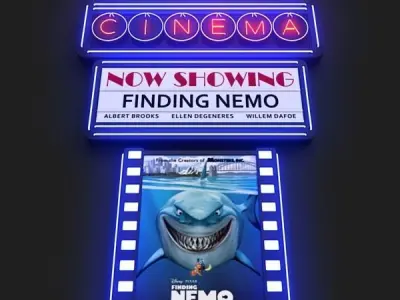 Movie Theater Marquee 3D model