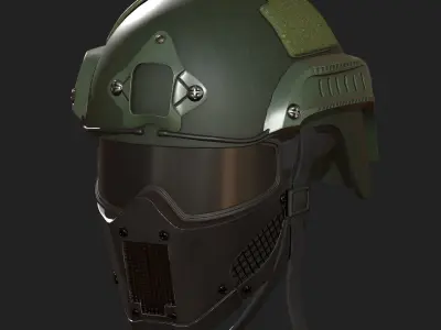 Helmet mask millitary combat soldier armor  Low-poly 3D model buy