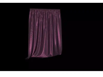 Curtain purple 3D model