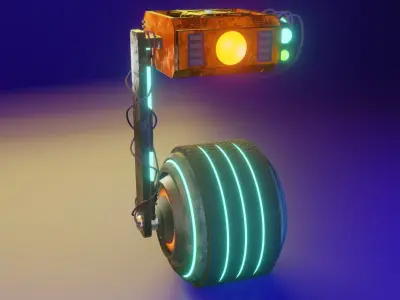 Robot BB-009  Low-poly 3D model