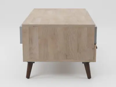 ALLOA Coffee Table Light Wood with Grey 3D model