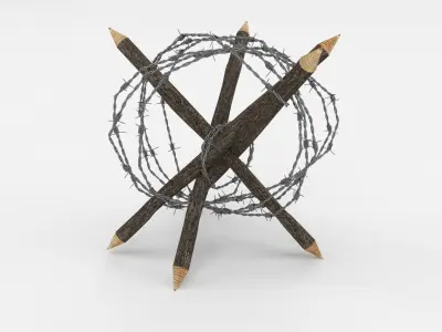 Barb Wire Obstacle 3D model