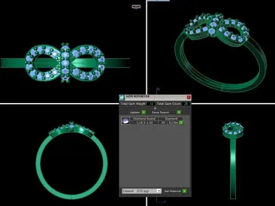 light women ring  3D print model
